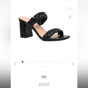 Black Braided Heel Sandals